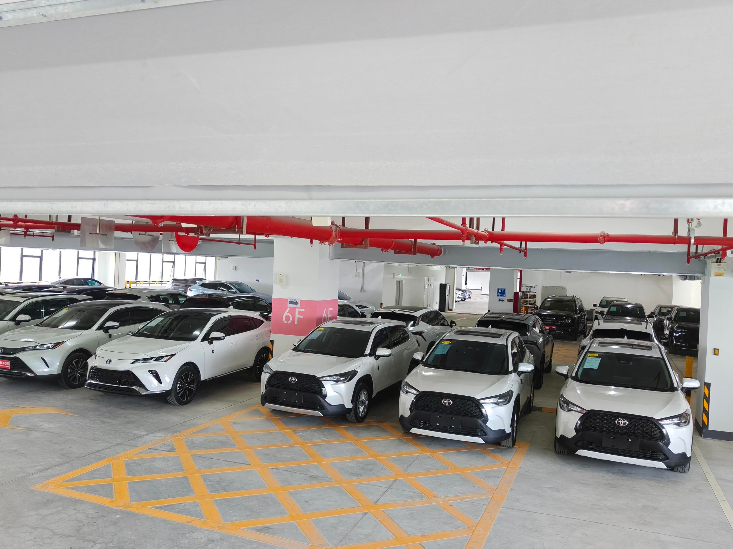 Vehicle inventory at the Guangzhou export base